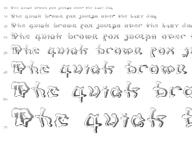 Mondrongo font waterfall